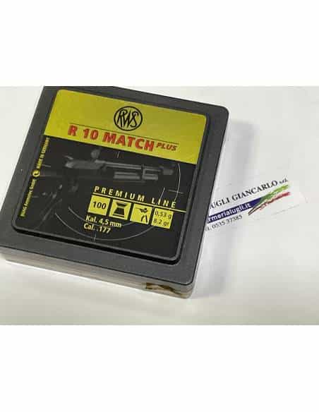 Pallini rws r10 match plus premium Line calibro 4,5 quantità 100