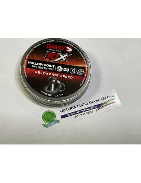 Pallini gamo 10x hollow point multishot calibro 4,5 quantità 500