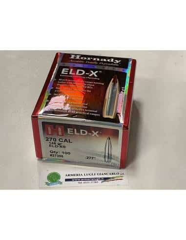 Palle hornady calibro 270 eld-X 145 grani quantità 100 codice 27356