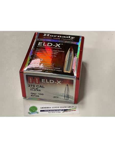 Palle hornady calibro 270 eld-X 145 grani quantità 100 codice 27356