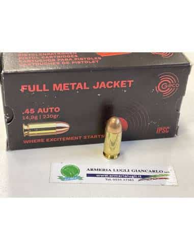 Colpi geco full metal jacket calibro 45 auto 230 grani