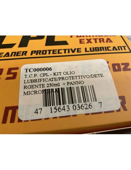 TCP CPL - KIT OLIO LUBRIFICATE/PROTETTIVO/DETERGENTE 250ml + PANNO MICROFIBRA