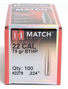 HORNADY MATCH .224" 75gr BTHP 2279 2