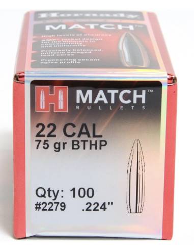 HORNADY MATCH .224" 75gr BTHP 2279