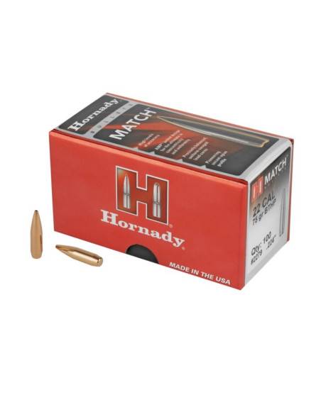 HORNADY MATCH .224" 75gr BTHP 2279