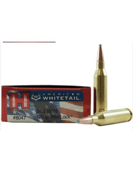 Cartucce hornady 243 win 100 granì interlock aw codice 8047