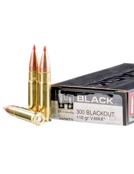 Cartucce hornady black 300  blackout 110 grani V-max codice 80873