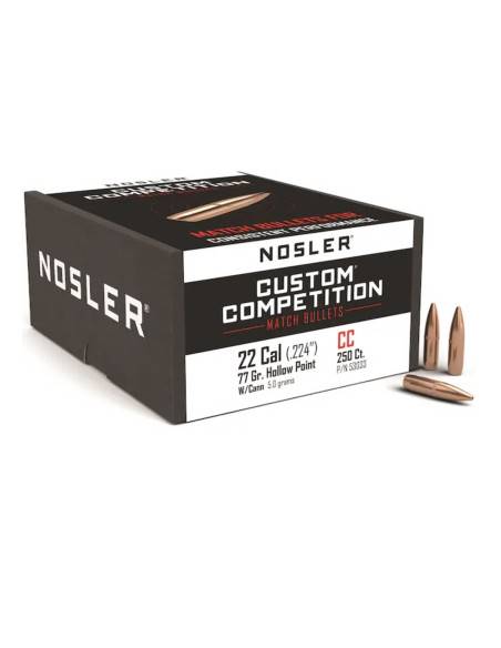 Palle nosler competition 224 ‘ 77 granì hpbt cf 250 codice 53064