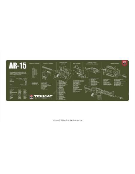 Tappeto pulizia armi per fucili ar15 m4 TekMat AR-15 Olive Drab Gun Cleaning Mat TKM.36-AR15-ODn