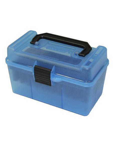 Valigetta portacolpi in plastica con manico mtm 50 colpi codice h50 -rm-24 blu