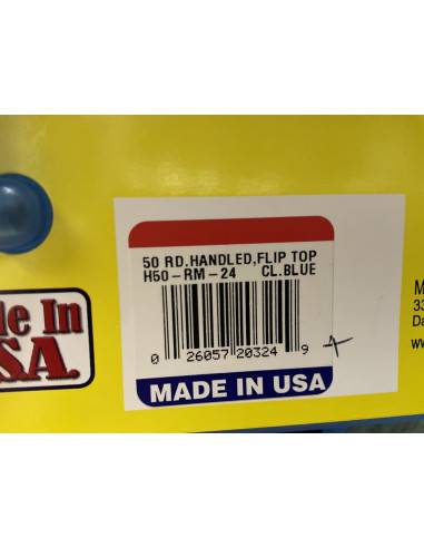 Valigetta portacolpi in plastica con manico mtm 50 colpi codice h50 -rm-24 blu