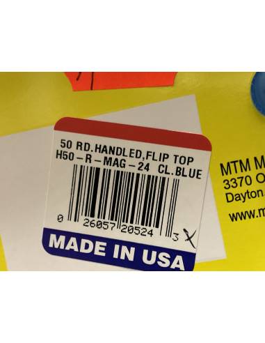 Valigetta portacolpi in plastica mtm 50 colpi h50-r-mag -24 blu