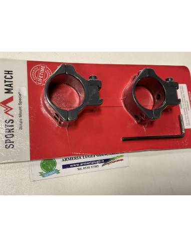 SPORTSMATCH Attacco 11mm (2pz) | Anelli 30mm | Mount 44mm  codice TO35C -codice 452019