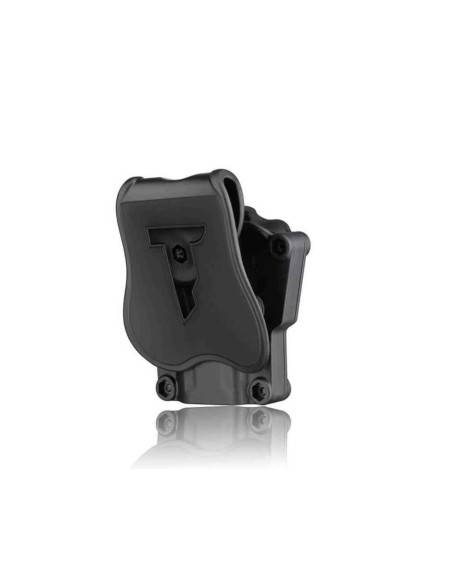 FONDINA IN POLIMERO CON SGANCIO PISTOLA UNIVERSALE MEGA FIT HOLSTER  DX NERA CYTAC (CY-UHFS) FONDINE E ACCESSORI