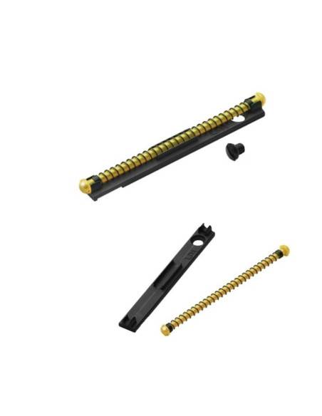 LPA MF40G Mirino con fibra ottica Giallo Mirino universale LPA SIGHTS in alluminio SUPER BIG DOT con fibra ottica giallo