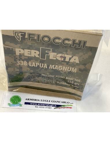 Munizioni fiocchi perfecta  calibro 338 lapua magnum 250 grani palla sierra