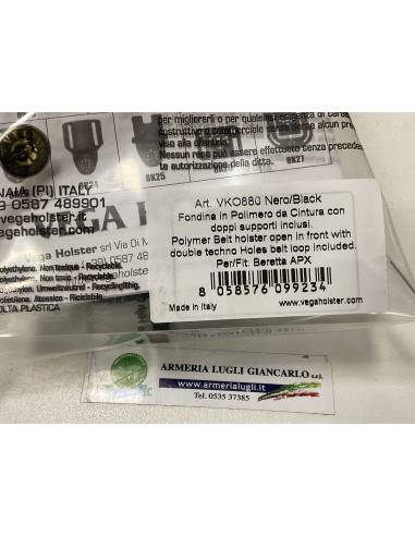 Fondina Vega Holster Beretta apx codice vkO880 nero VEGA HOLSTER Fondina per Pistola Beretta APX da Cintura Cinturone