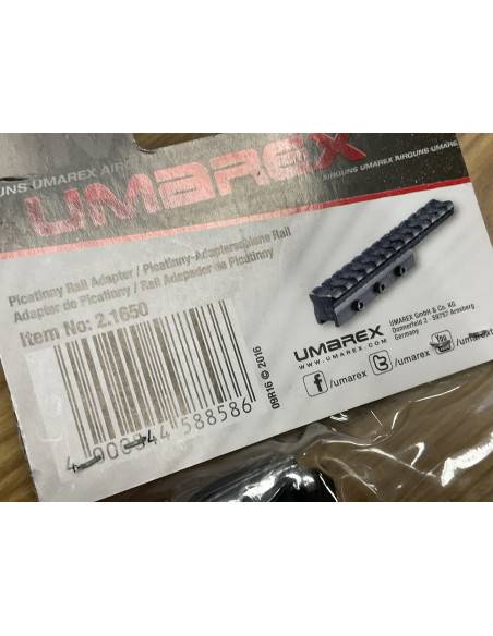 ADATTATORE SLITTA RAIL PICATINNY PER 11 MM UMAREX (2.1650) SLITTE  Umarex Rail Mount
