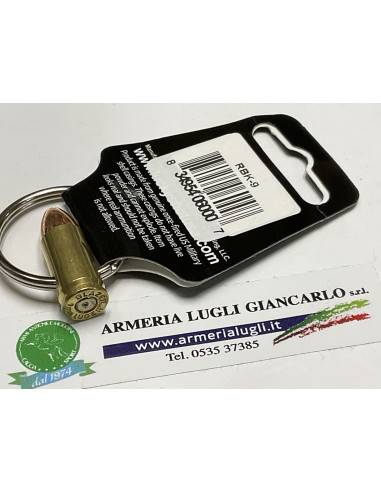 Portachiavi calibro 9 luger bullet Keychain codice Rbk-9