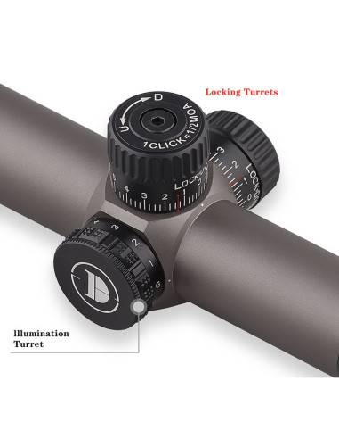 Ottica Discovery Optics wg sfogo 1.2-6x24 IR TUBO 30 mm codice ibp012 RETICOLO MD
