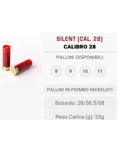 Cartucce fiocchi calibro SILENT (CAL. 28) PERFORMANCE