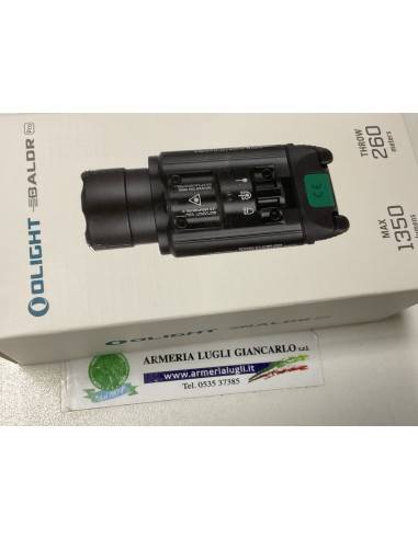 torcia Olight baldr PRO 1350 lumens max 260  metri laser verde