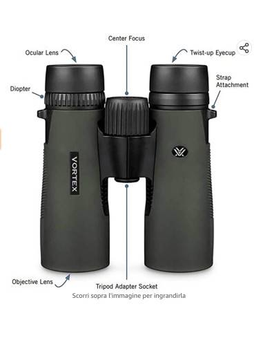 Binocolo Vortex Optics  Diamondback HD 8x28 New DB-210, Verde binocolo