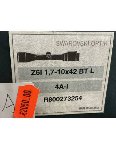 Ottica Swarovski z6i 1,7 -10x42 bt L 4a-l