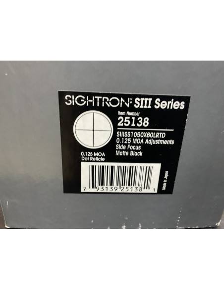 Ottica da tiro Sightron slll series codice 25138 pari al nuovo 10-50x 60 lrtd 0.125MOA