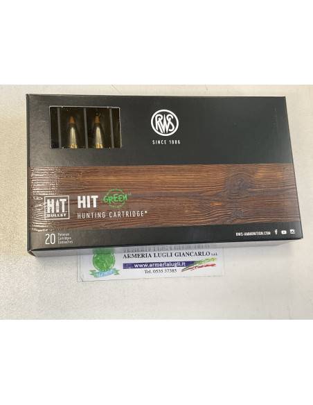 Cartucce rws hit green calibro 308 165 grani 20 cartucce