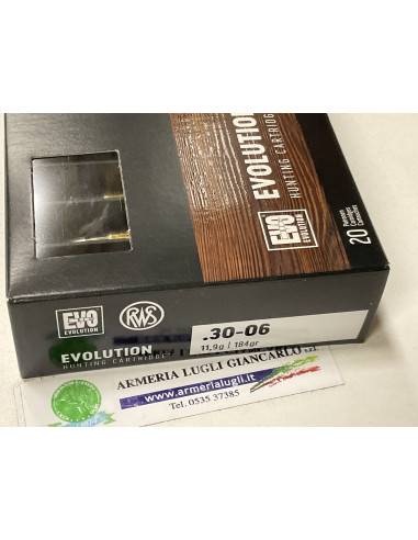Cartucce rws evolution calibro 30-06 184 granì 20 cartucce