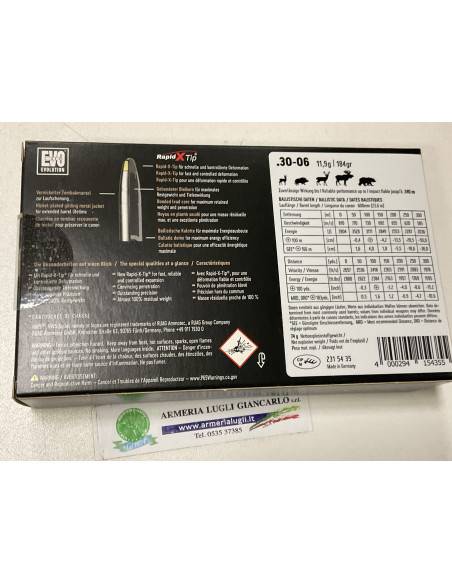 Cartucce rws evolution calibro 30-06 184 granì 20 cartucce