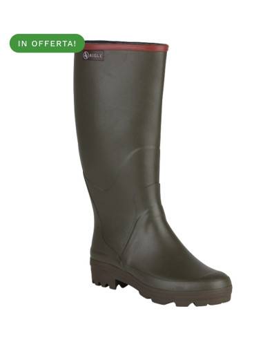 Aigle Stivali in gomma colore verde per pesca caccia Chambord PRO 2, Stivali di Gomma Numero 44