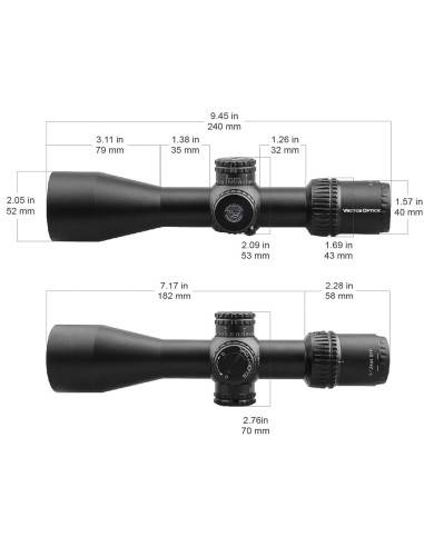 Ottica Vector Optics Optics Scope Veyron 3-12x44 SFP codice scom-24 30MM 1/10MIL