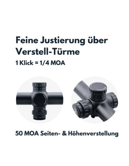 Ottica Vector Optics Tourex 6-24x50 FFP Riflescope codice scff-19