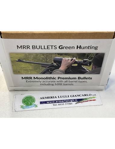 OGiVE PALLE MONOLITICHE MRR BULLETS  GREEN HUNTING CAL. 30 – 10,82g 167gr 7,82mm (50pz) Sabatti armi