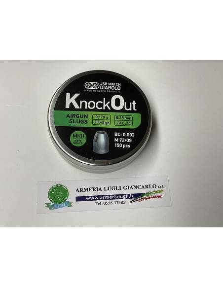Pallin jsb knock out calibro 6.35  calibro 25 2,170 grani