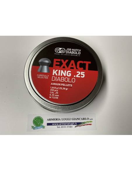Pallini piombini jsb exact king.25 calibro 6.35 calibro 25 1.645 grani