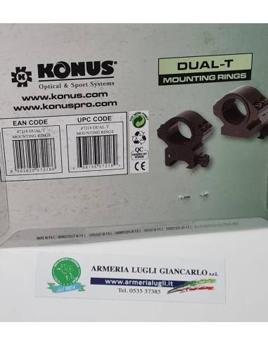 ATTACCO UNIVERSALE 25-30 MM DUAL-T KONUS (7218) ATTACCHI PER ARIA COMPRESSA