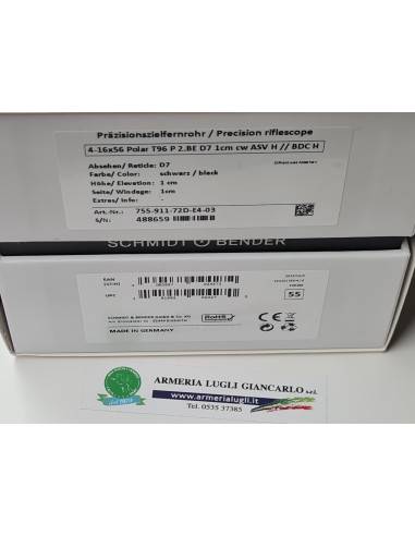 Ottica SChmidt&Bendee 4-16x56 polard T96 P 2.BE D7 1cm cw ASV H // BDC H codice 755-911-72D-E4-03