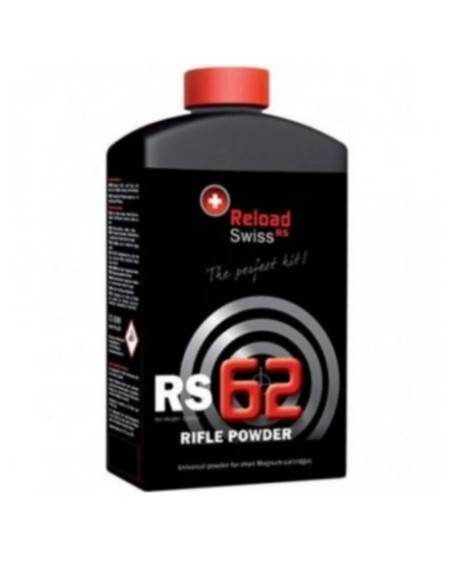 Polvere da sparo RELOAD SWISS POLVERE RS62 calibri 70 Win.  .30 – 06 Spring.  7 mm – 08 Rem.  7 x 64  7.62 x 54 R