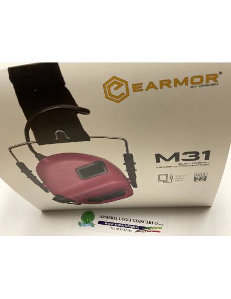 Cuffie elettroniche Earmor modello m31 rosa 22 decibles