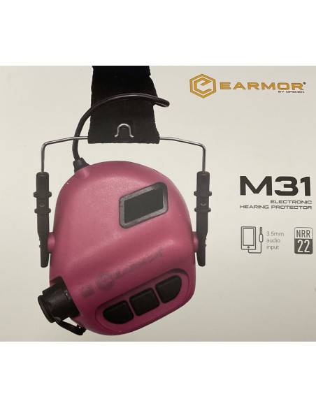 Cuffie elettroniche Earmor modello m31 rosa 22 decibles