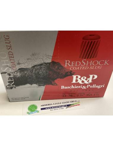 cartucce baschieri & pellagri calibro 12 red shock coated palla slug