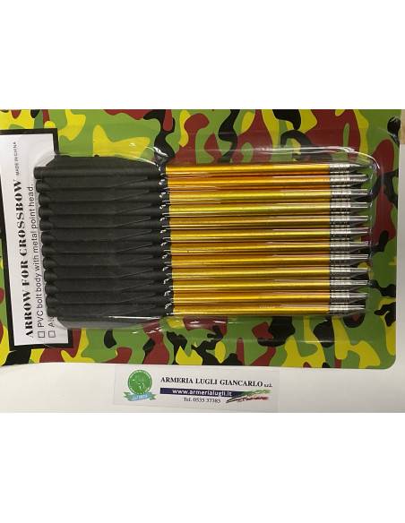 Dardi frecce per pistola balestra 12 pezzi arrow for crossbow R10113 frecce alluminio 16,5 cm