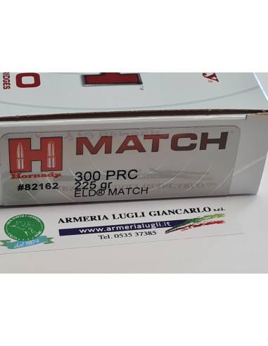 Cartucce match hornady calibro 300 PRC 255 grani scatola da 20 munizioni