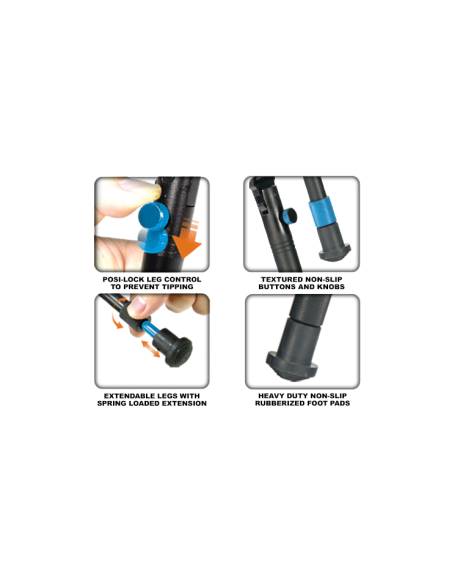 UTG Bipiede per carabina tattico con serraggio al tubo - TL-BP18S-A