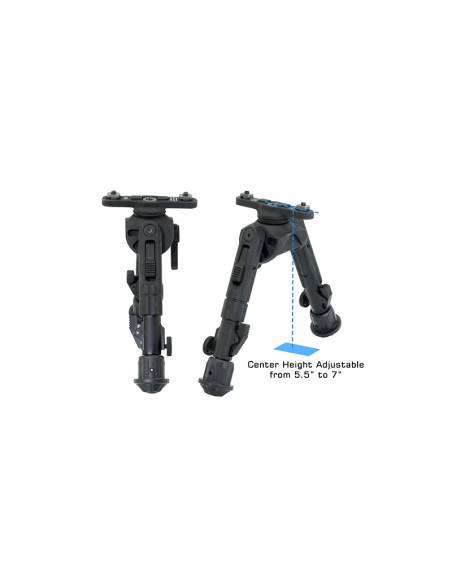 UTG Bipiede per carabina Recon 360 TL, altezza centrale 5.5 "- 7.0", attacco M-LOK - TL-BPM02