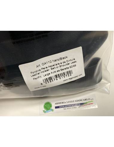 Fondina ascellare multiuso in pelle Vega Holster codice OA110N Fondina Vega cuoio ascellare OA110 per beretta 92 98 serie OA1