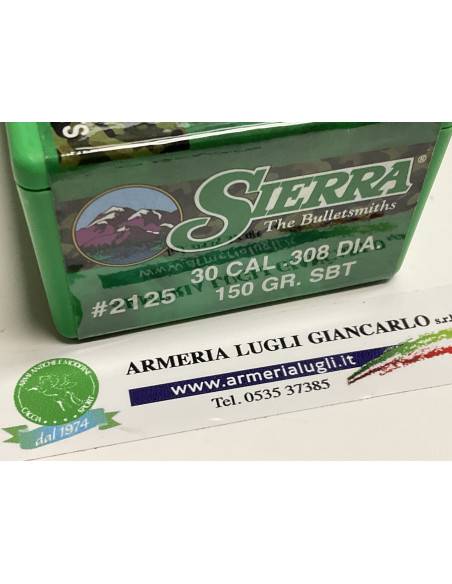 Palle ogive Sierra calibro 30 308 codice 2125 150 grani sbt